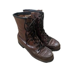 Vintage 70s Red Wing Leather Boots Crepe Sole High Top Men's Size 8.5